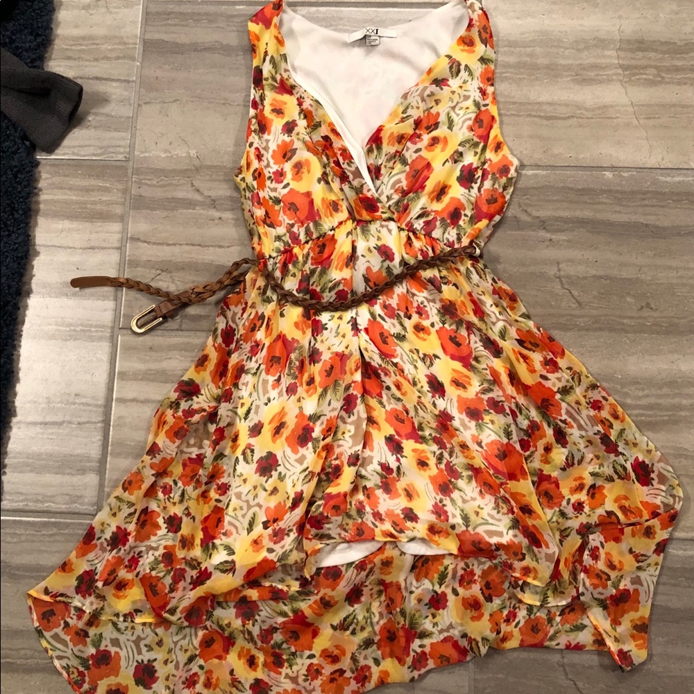 Forever 21 high low floral dress